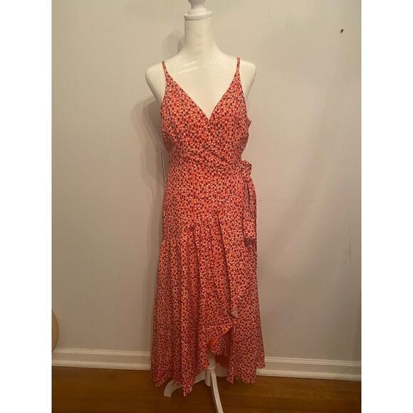 Anthropologie - Flutter Wrap Midi Dress petite M - Picture 14 of 16